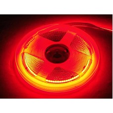 LED juosta COB 12V 12W/m nehermetiška IP20 raudona 1m 